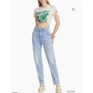 MOTHER The Private Double Pocket Skimp Jeans Tea Time Sz 33 Cargo Tapered